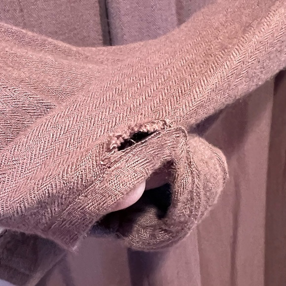 Altar’d State Size Small Cocoa Brown Women’s V Neck Roll Tab Sleeve Shirt Dress - Picture 2 of 7